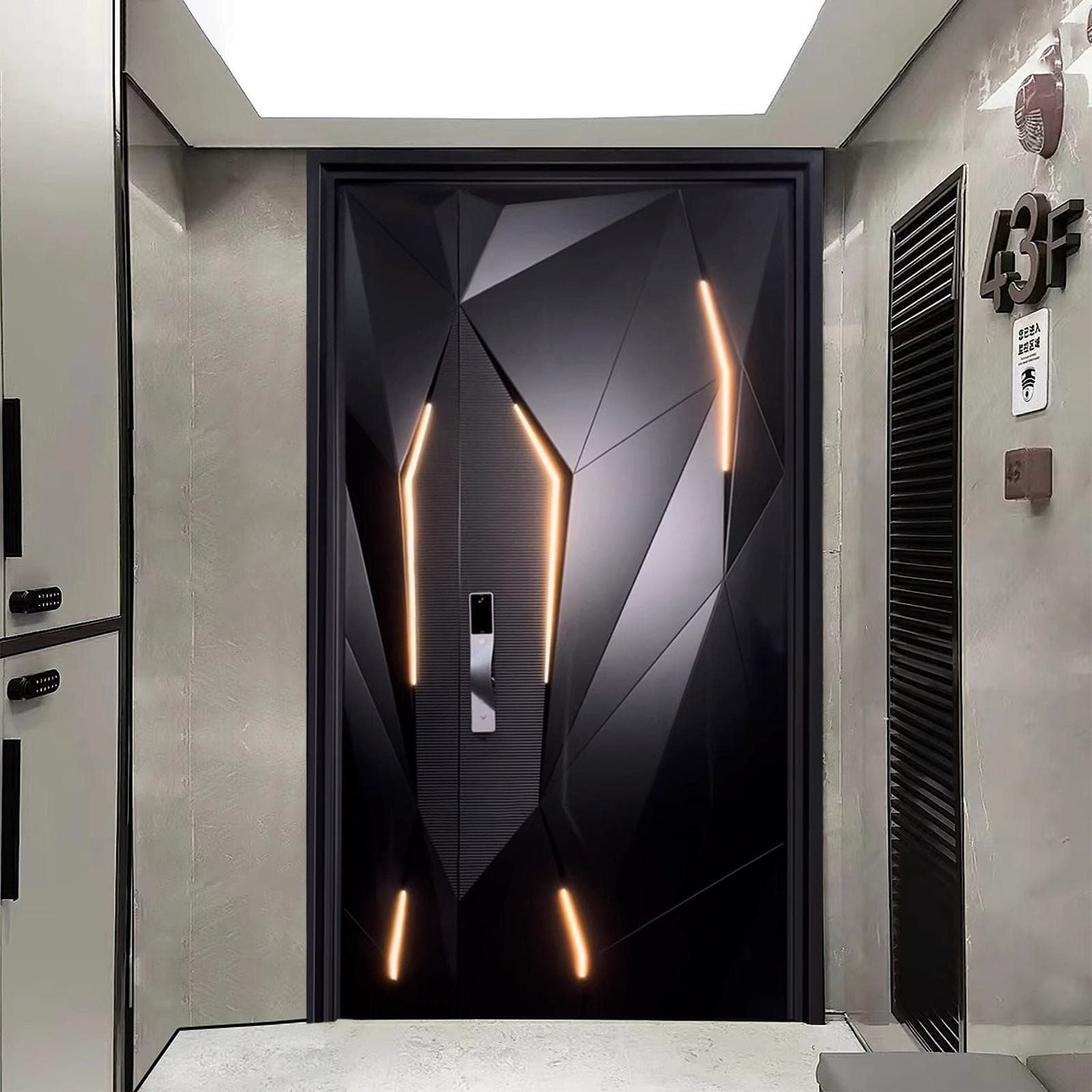 China Factory Exterior Steel Entry Security Door Simple Design Security Steel Door Modern Steel Entrance Door for House